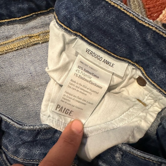 PAIGE Verdugo Ankle Jeans Size 27 Rise Stretch Slim Fit 5 Pocket (#10) - Picture 8 of 9